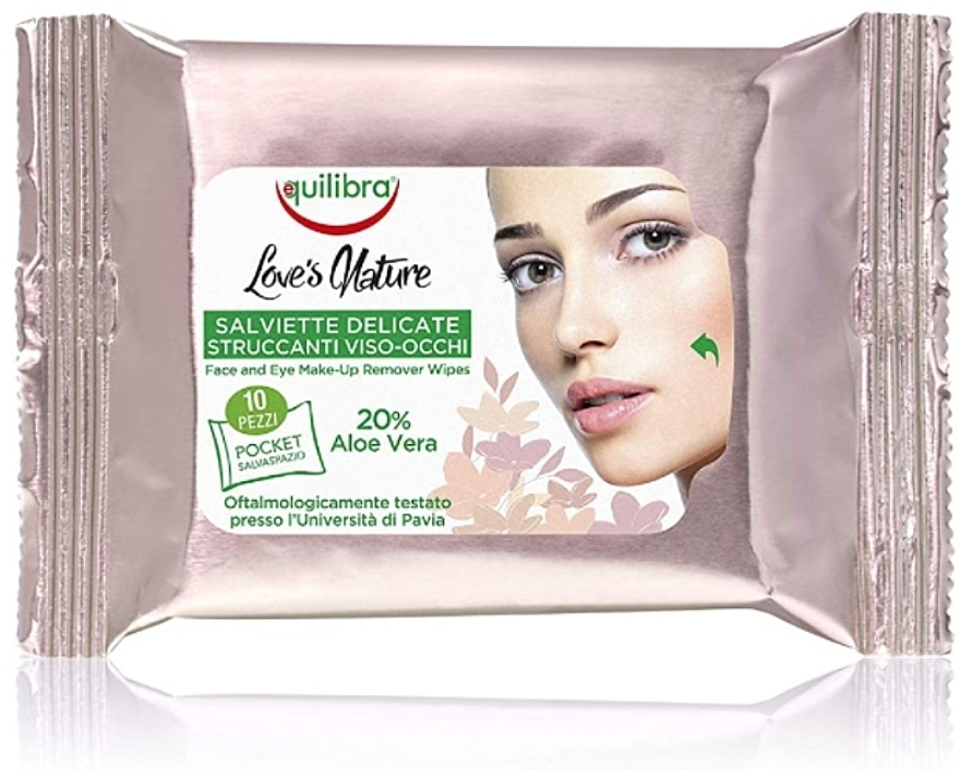 GESCHENK! Abschminktücher - Equilibra Make-up Remover Wipes Mini Wipes — Bild N1