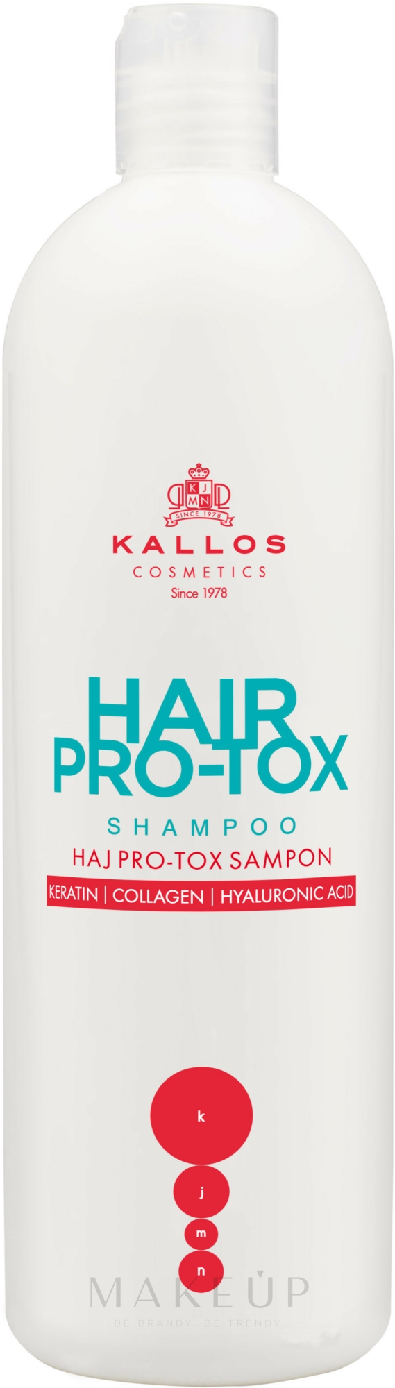 Shampoo mit Keratin, Kollagen und Hyaluronsäure - Kallos Cosmetics Hair Pro-tox Shampoo — Bild 1000 ml