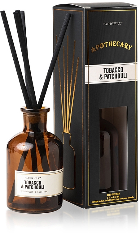 Raumerfrischer - Paddywax Apothecary Glass Reed Diffuser Tabacco & Patchouli — Bild N1