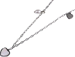 Halskette mit Herz und Perlen silbern - Lolita Accessories — Bild N1