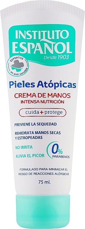 Schützende Handcreme für atopische Haut - Instituto Espanol Atopic Skin Hand Cream  — Bild N1