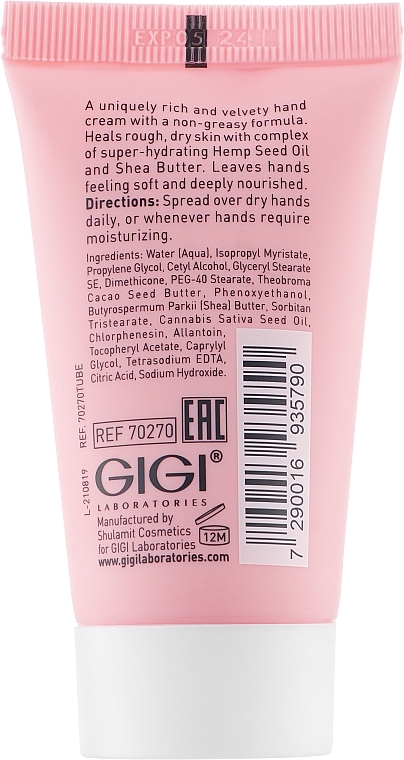 Handcreme - Gigi Hemp Seed Oil & Shea Butter Hand Cream — Bild N1