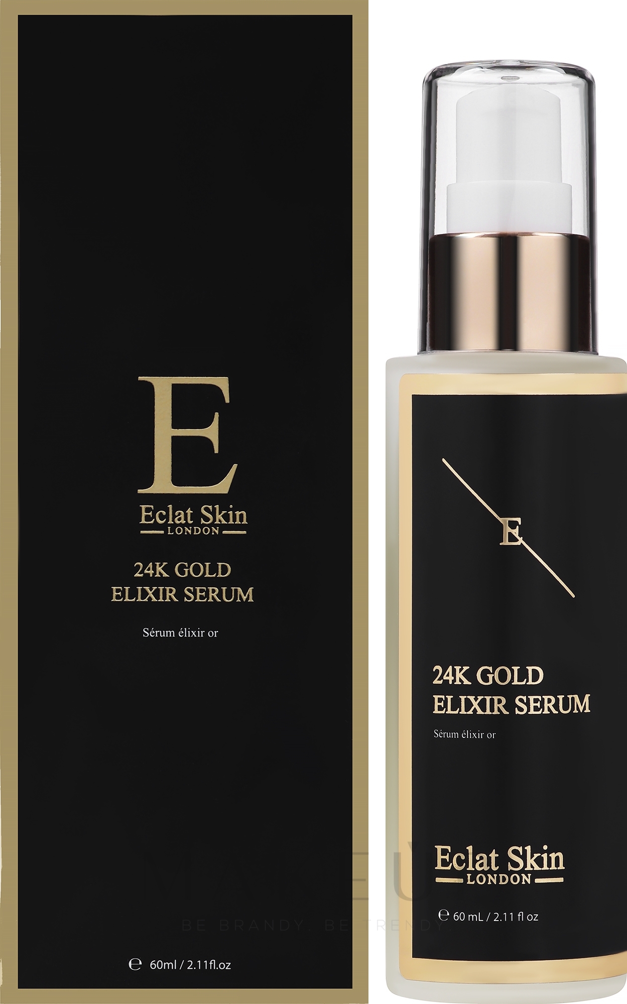 Anti-Falten Serum-Elixier für das Gesicht mit 24K Gold und Vitamin A - Eclat Skin London 24k Gold Elixir Serum — Bild 60 ml