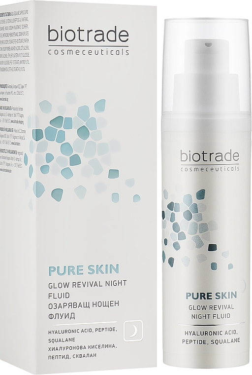Verjüngendes Nachtfluid mit Hyaluronsäure und Peptiden - Biotrade Pure Skin Glow Revival Night Fluid — Bild N4