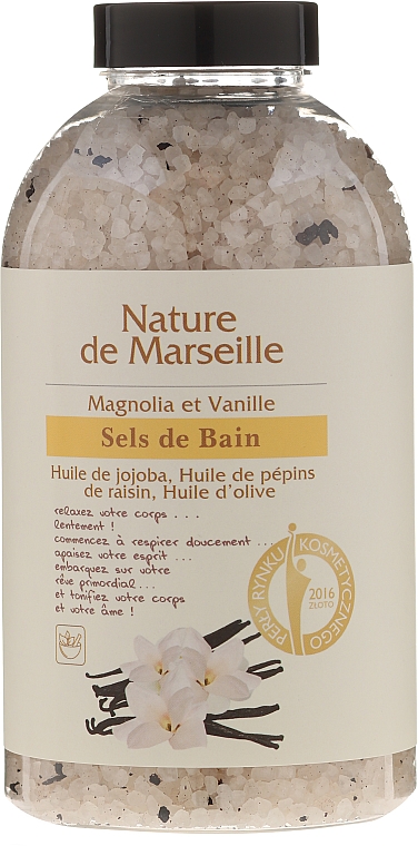 Badesalz mit natürlichen Ölen Magnolie und Vanille - Nature de Marseille
