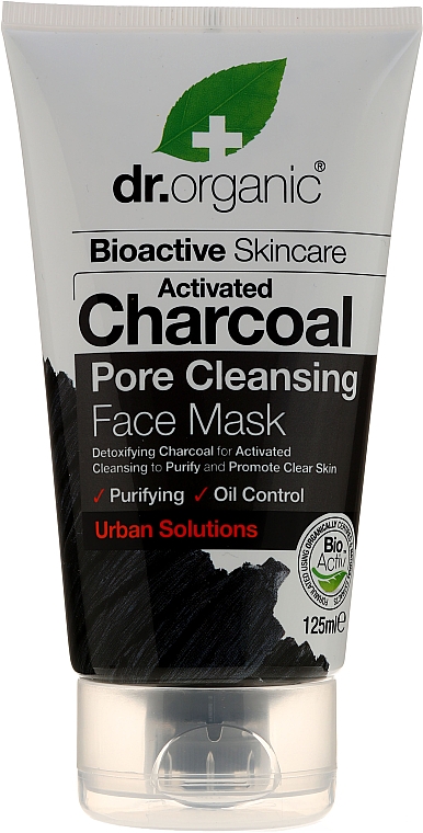 Gesichtsmaske zur tiefen Porenreinigung mit Aktivkohle - Dr. Organic Bioactive Skincare Activated Charcoal Pore Cleansing Face Mask — Bild N1