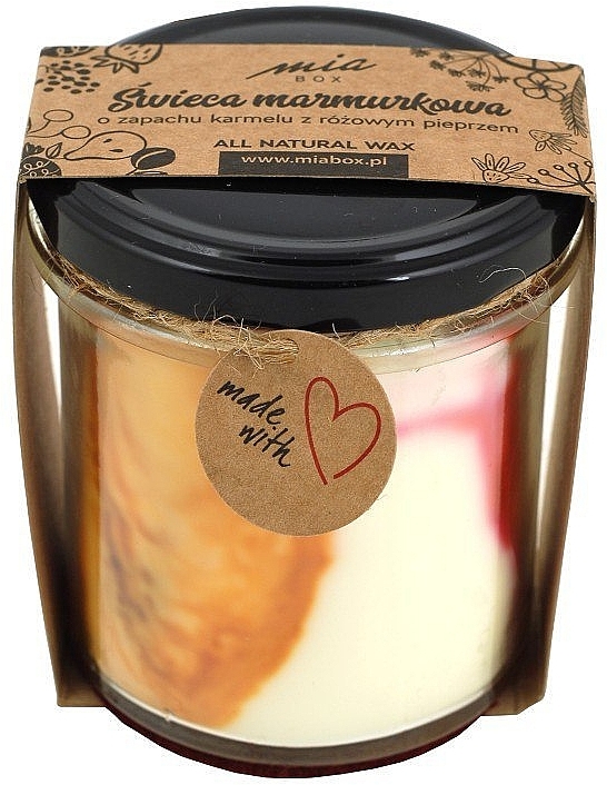 Duftkerze aus Marmor Karamell mit Pfeffer - Miabox Candle — Bild N1