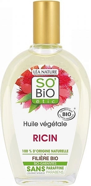 Rizinusöl für die Haare Augenbrauen und Wimpern - So'Bio Etic Organic Castor Bean Oil — Bild N1