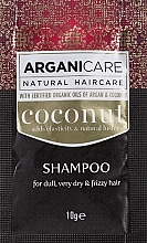 GESCHENK! Haarshampoo mit Kokosöl - Arganicare Coconut Shampoo For Dull, Very Dry & Frizzy Hair (Probe)  — Bild N1