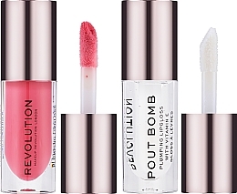 Lippenset - Makeup Revolution Includes Shades Glaze & Peachy (Lipgloss 2x4.6g)  — Bild N1