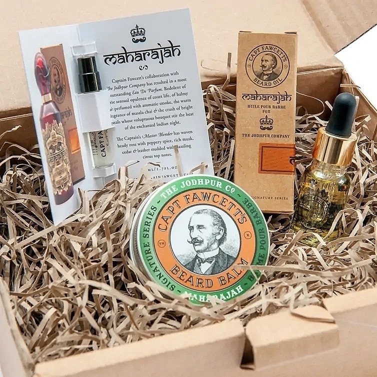 Captain Fawcett Maharajah  - Duftset (Eau de Parfum 2ml + Bartbalsam 60ml + Bartöl 10ml)  — Bild N1