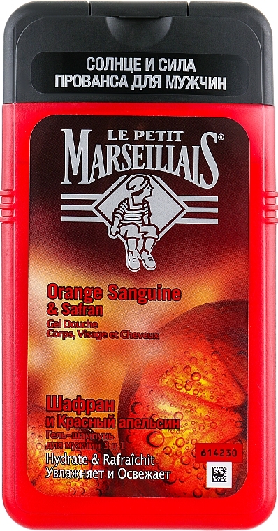 Duschgel-Shampoo für Männer mit Safran und roter Orange - Le Petit Marseillais — Bild N1