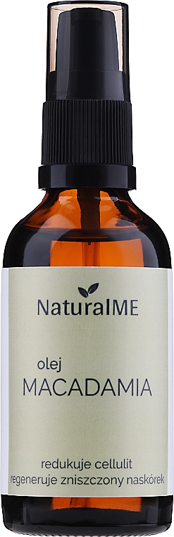 Natürliches raffiniertes Macadamiaöl gegen Cellulite und Dehnungsstreifen - NaturalME (mit Pumpenspender) — Bild N1