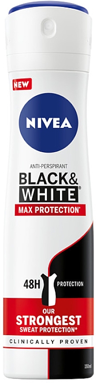 Deospray Antitranspirant Black & White - Nivea Max Pro 48H Antiperspirant Spray — Bild N1