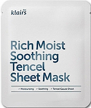 Düfte, Parfümerie und Kosmetik Intensiv feuchtigkeitsspendende und beruhigende Tuchmaske - Klairs Rich Moist Soothing Tencel Sheet Mask