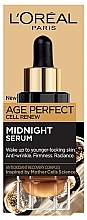 Regenerierendes Anti-Falten Gesichtsserum für die Nacht mit Antioxodanskomplex, Vitamin E und Hyaluronsäure - L'oreal Age Perfect Cell Renew Midnight Serum — Bild N2