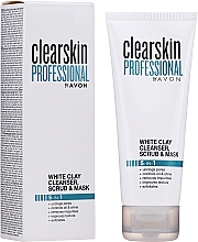 5in1 Reinigende Peelingmaske mit weißem Ton - Avon Clearskin Professional Cleanser 5 in 1 — Bild N2