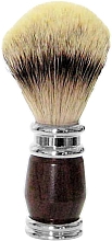 Düfte, Parfümerie und Kosmetik Rasierpinsel rosa Baum - Golddachs Shaving Brush Silver Tip Badger Rose Wood Silver