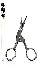 Augenbrauenschere mit Pinsel - Tweezerman Stainless Steel Brow Shaping Scissors & Brush — Bild N2