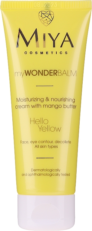 Feuchtigkeitsspendende und pflegende Gesichtscreme mit Mangobutter - Miya Cosmetics My Wonder Balm Hello Yellow Face Cream — Foto N2