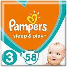 Düfte, Parfümerie und Kosmetik Windeln Sleep & Play Größe 3 (Midi) 6-10 kg 58 St. - Pampers 