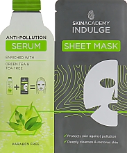 Düfte, Parfümerie und Kosmetik Anti-Pollution-Serummaske - Skin Academy Indulge Anti-Pollution Serum Sheet Mask