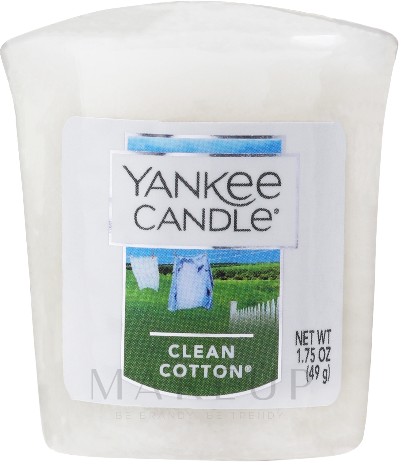 Votivkerze Clean Cotton - Yankee Candle Scented Votive Clean Cotton — Foto 49 g