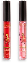 Make-up Set (Lipgloss 3.2ml + Flüssiger Lippenstift 3.2ml) - Makeup Revolution The Simpsons Treehouse of Horror Lip Set Devil Flanders — Bild N2