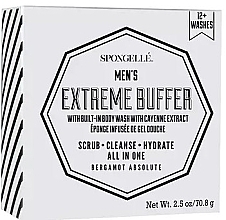 Wiederverwendbarer Duschschwamm aus Schaumstoff für Herren - Spongelle Men's Bergamot Abolute Extreme Buffer  — Bild N1