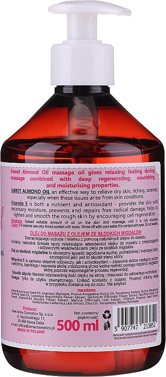 Weichmachendes Massageöl mit Süßmandelöl - Eco U Massage Oil Sweet Almond Oil — Bild N4