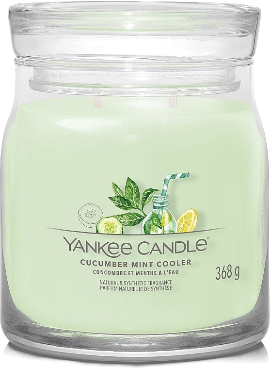 Duftkerze im Glas Cucumber Mint Cooler 2 Dochte - Yankee Candle Singnature — Bild N1