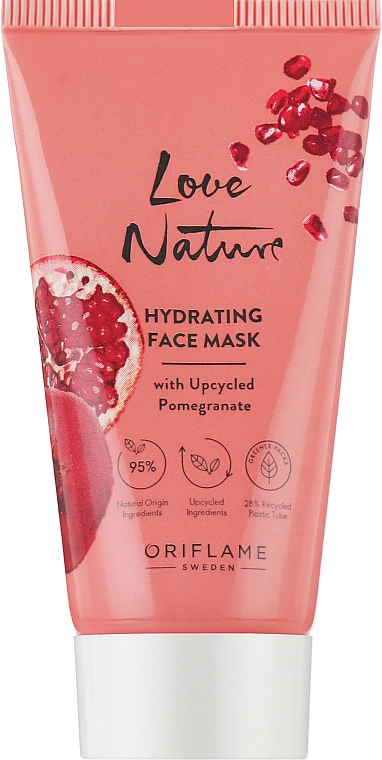 Feuchtigkeitsspendende Gesichtsmaske mit Granatapfel - Oriflame Love Nature Hydrating Face Mask — Bild N1