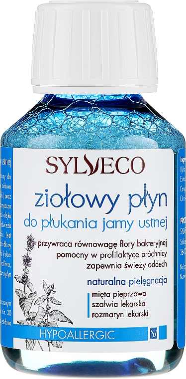 Mundspülung mit Pfefferminze, Salbei und Rosmarin - Sylveco Herbal Mouthwash (Mini) — Bild N1