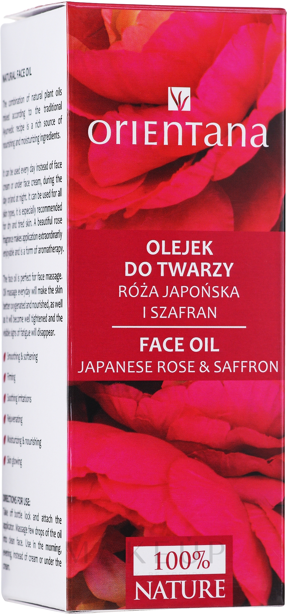 Gesichtsöl mit japanischer Rose und Safran - Orientana Face Oil Japanese Rose & Saffron — Bild 50 ml