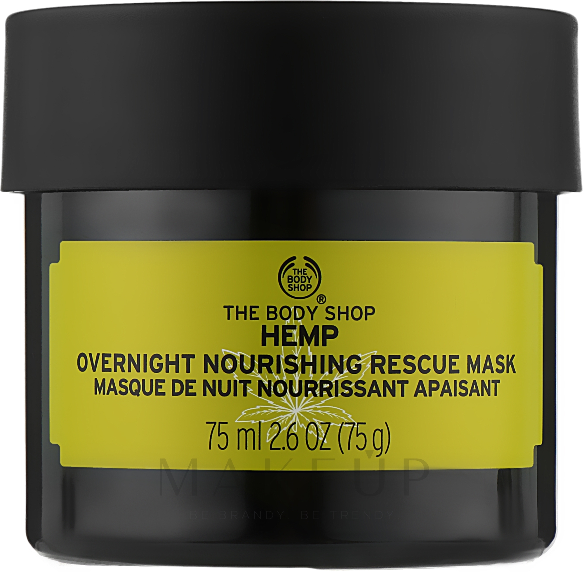 Pflegende Nachtmaske mit Hanfsamenöl - The Body Shop Hemp Overnight Nourishing Rescue Mask — Bild 75 ml