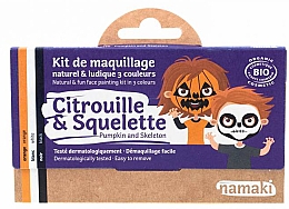 Düfte, Parfümerie und Kosmetik Schminkset für Kinder - Namaki Pumpkin & Skeleton 3-Color Face Painting Kit (Gesichtsfarbe 7,5g + Pinsel 1 St. + Accessories 2 St.)