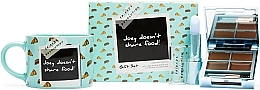 Set - Makeup Revolution X Friends Joey Doesn't Share Food Trio Gift Set (eye/brow/kit/3.7g + lip/balm/3.5g + mug/1pcs) — Bild N1