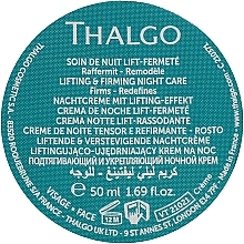 Nachtcreme mit Lifting-Effekt -  Thalgo Silicium Lift Intensive Lifting & Firming Night Care (Refill)  — Bild N1