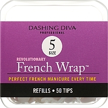 Nageltips French Wrap - Dashing Diva French Wrap White 50 Tips Size 5 — Bild N1