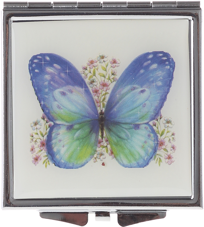 Kosmetischer Taschenspiegel "Schmetterling" 85420 grün-lila - Top Choice — Bild N1