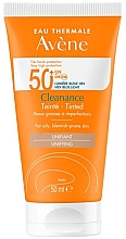 Sonnencreme für das Gesicht mit Tönungseffekt - Avene Cleanance Tinted SPF 50+ — Bild N1