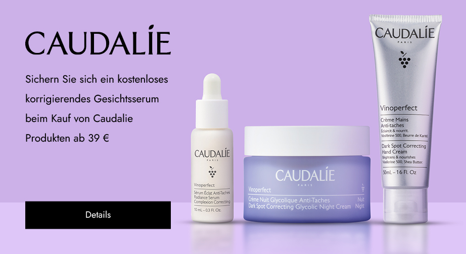 Sichern Sie sich ein kostenloses korrigierendes Gesichtsserum beim Kauf von Caudalie Produkten ab 39 €