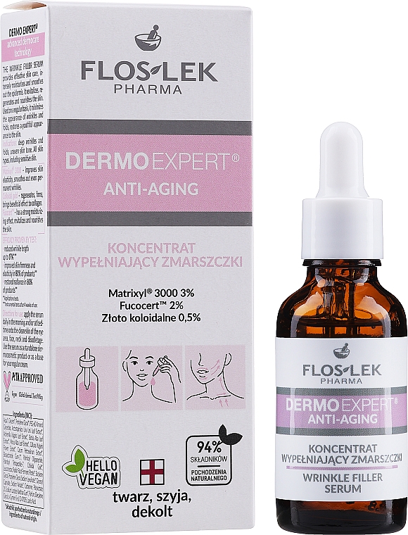 Anti-Aging Gesichtsserum - Floslek Dermo Expert Wrinkle Filler Serum — Bild N2