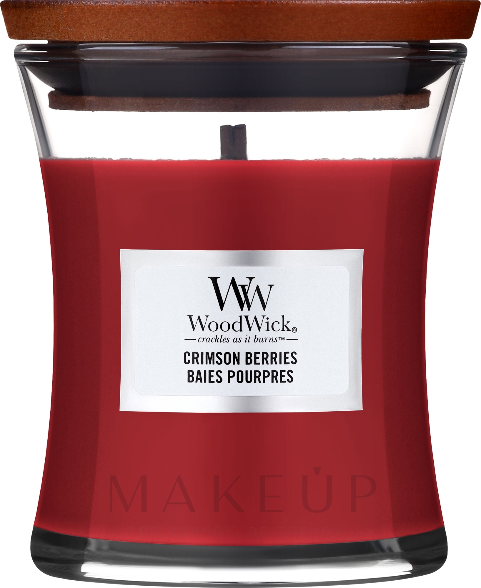 Duftkerze im Glas Crimson Berries - WoodWick Hourglass Candle Crimson Berries — Bild 275 g