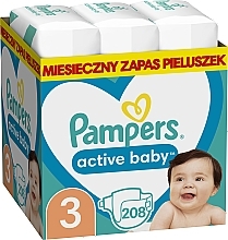 Düfte, Parfümerie und Kosmetik Windeln Active Baby Größe 3 (Midi) 6-10 kg 208 St. - Pampers