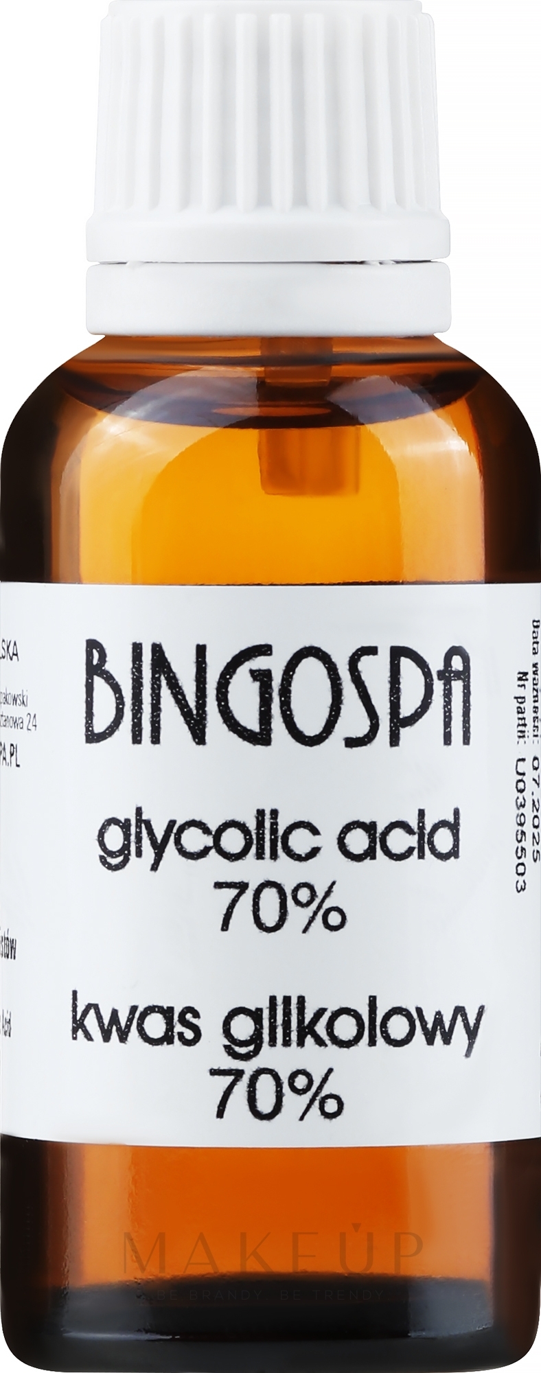 Glykolsäure 70% pH 0,1 (für professionellen Gebrauch) - BingoSpa Glicolic Acid — Foto 30 ml