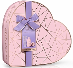 Set - Baylis & Harding Jojoba, Vanilla & Almond Oil Luxury Heart Keepsake Gift Box Gift Set (h/b/lot/200ml + sh/cr/300ml + bath/bomb/140g) — Bild N1