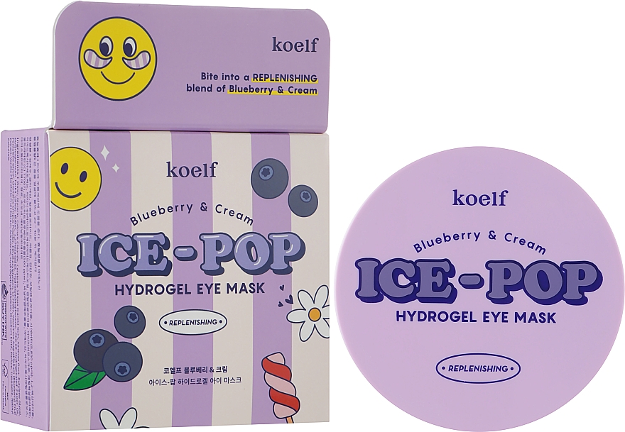 Hydrogel-Augenmaske mit Heidelbeeren und Sahne - Petitfee&Koelf Blueberry & Cream Ice-Pop Hydrogel Eye Mask — Bild N2