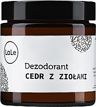 Creme-Deodorant mit Zedernöl und Kräutern - La-Le Cream Deodorant — Bild N1