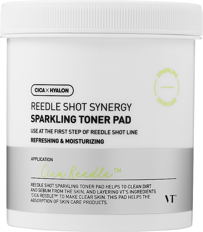 Glättende Gesichtspads  - VT Cosmetics Reedle Shot Synergy Sparkling Toner Pad  — Bild N2